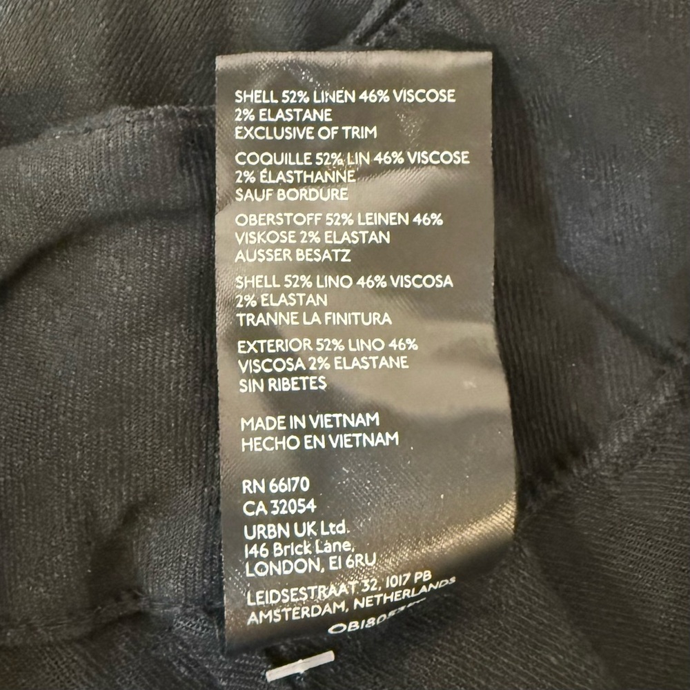 NWT Anthropologie Maeve The Colette Skirt in Black Linen Edition Size Medium - Picture 12 of 15